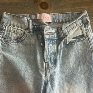 Revice Light Blue High-Rise Straight Jeans